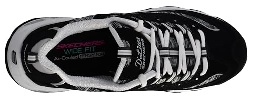 Skechers Women's Dlites Interlude, Black/White, 5