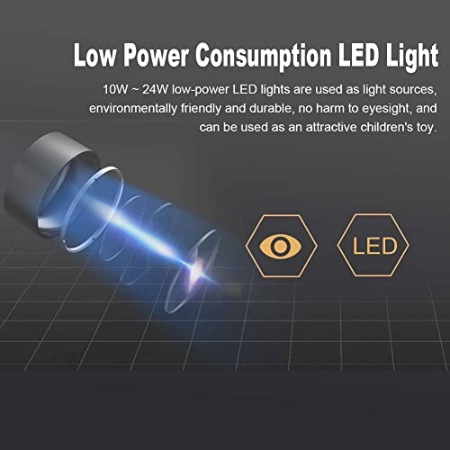 Mini LED projector, HD HDMI AV USB TF Multimedia speler 600LM 3,5 mm audio Draagbare filmprojector Ondersteuning voor aanwezige kinderen, Feestspel, Outdoor entertainment(Wit Geel EU) - Image 3