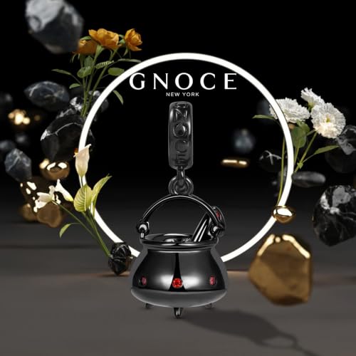 Image of GNOCE Witch Cauldron Pendant Charm,S925 Sterling Silver with Ruby Gemstones Dangle Charms Bead For Bracelets /Necklace Jewelry Gift For Women Girls Wife Daughter