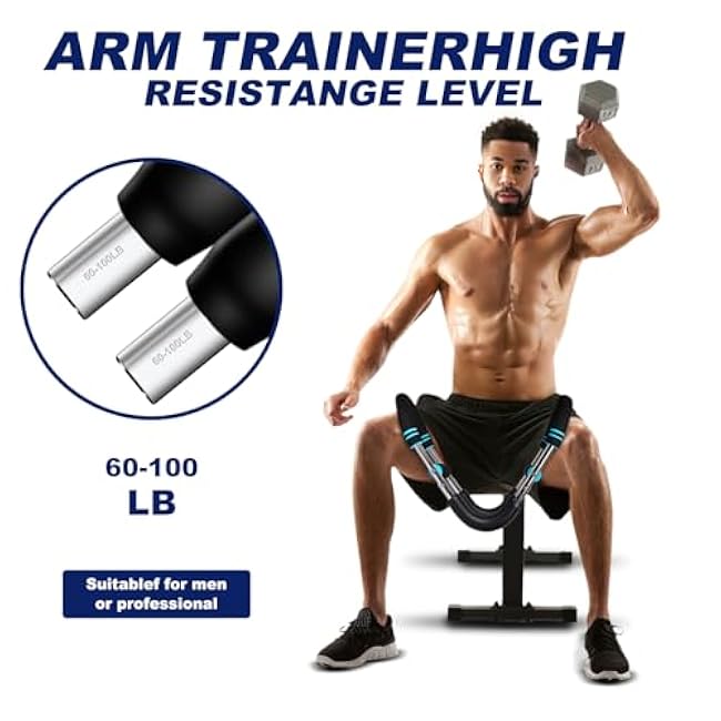 Pro-Grade Twister Arm Trainer- 30-100lb Adjustable Chest Workout Equipment for Men&Women,Beginners or Professional, Adjustable Portable Arm Chest Exerciser with Anti-Slip Grips for Home Gym
