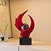 FJS Modern Red Statue Living Room Decor, Abstract Art Table Decor Accents, Resin Sculptures Home Decorations for Table Bookshelf TV Stand Living Room Dining Room Office
