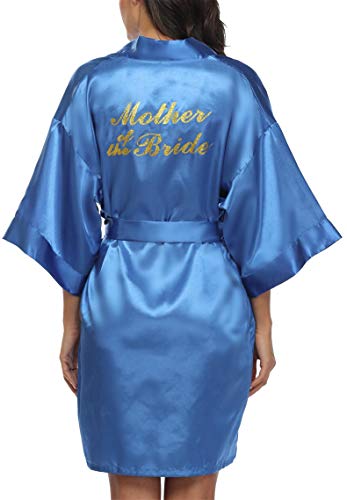 Image of Giova Women Bridal Robe for Bride and Bridesmaid Getting Ready Wedding Party Bathrobe