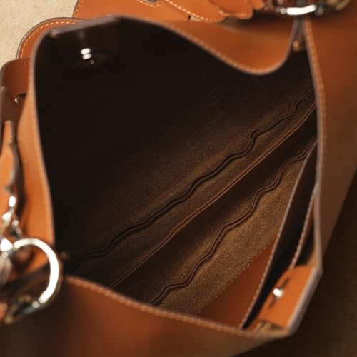 Image of Theater Shapeshifter Brown Vegan Leather Shoulder Bag for Women Spacious Structured Handbag with Adjustable and Detachable Straps for Office Work and Travel