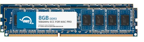 OWC 16GB (2x8GB) DDR3 ECC Unbuffered CL7 PC3-8500 1066MHz SDRAM Memory Ram Upgrade Module Compatible with 2009-2010 Mac Pro Nehalem, Xserve 2009 (OWC85MP3W8M16K)