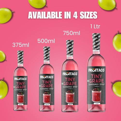 Image of Fruitaco Grape Syrup: Perfect Mixer for Enhancing Mocktails & Cocktails, Drinks, and Mojitos at Parties, Conveniently Packaged in a 750ml Bottle for All Your Mixing Needs | Non-Alcoholic