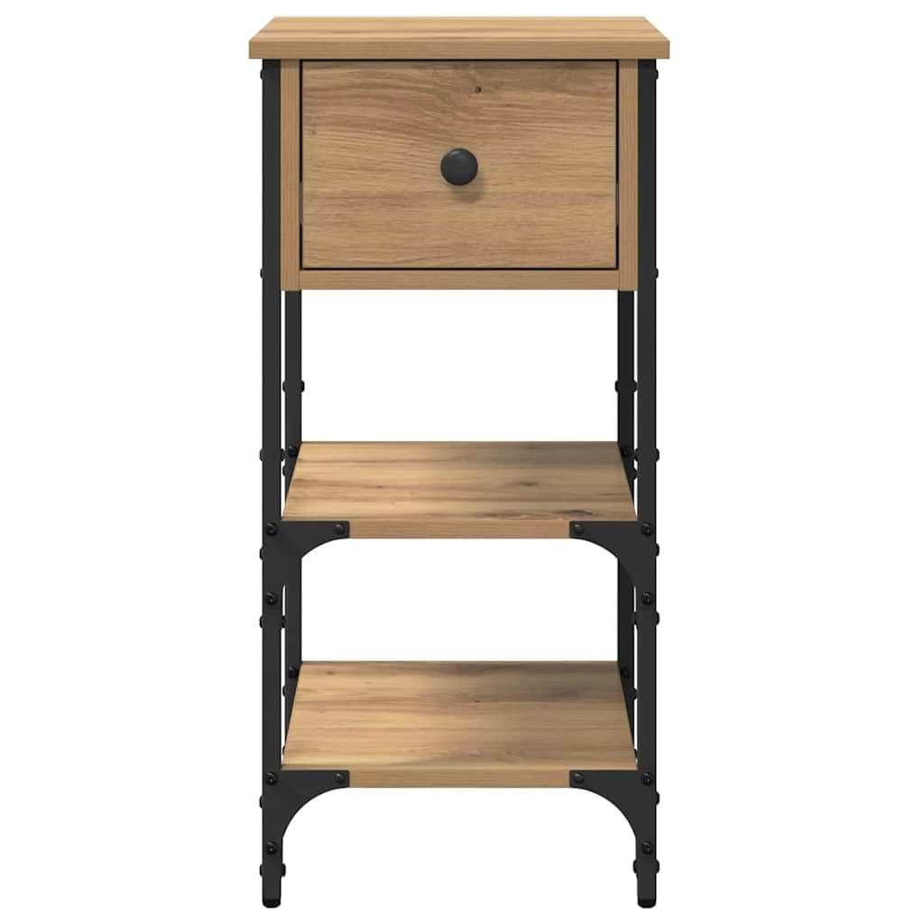 Mesita de noche marrón 33,5 x 36 x 70 cm, madera maciza renovada, mesita de noche para dormitorio, moderna para salón, dormitorio, estudio, habitación de invitados, A2