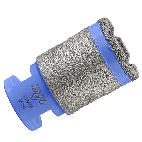 VENJELD Broca Diamante 35mm Broca de Fresado con M14 Rosca para Perforar Molienda Cerámica Porcelana Azulejo Mármol Piedra Artificial Granito