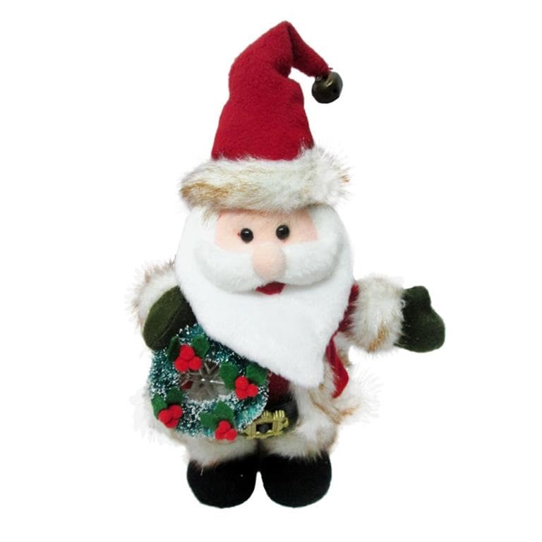 Père Noël sautant avec musique idée cadeau originale de 30 cm pour les fêtes