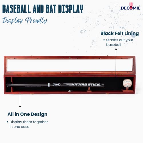 image for DECOMIL - Baseball Bat Display Case, Baseball Bat Rack, Cabinet Holder
