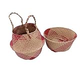 HUBBARER GRIFF: Der Blumenkorb hat einen Griff, der getragen werden kann. Er ist robust und langlebig und kann bequemer sein, wenn Sie ihn verwenden.