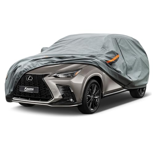 Kayme Heavy Duty Car Cover Waterproof All Weather, Custom Fit for Tesla Model S, Outdoor Full Exterior Cover with Charging Port and Breathable Ventilation Mesh, Sun and Rain Protection. Cust