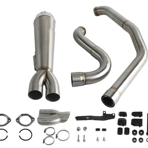GVGFKPKZAY Auspuffanlage Für Harley Touring Street Glide Electra Glide Road King Special FLHRXS 2017–2025 Motorradauspuffrohr Motorrad Mittelrohr-Verbindungsrohr(E)