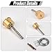 BE-TOOL Rim Cylinder Lock Single Head Copper Lock Cylinder with 6 Pcs Keys Replacement Easy to Use for Home, Office, Garden Shed