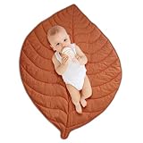 Baby Mat For Floor, Baby Play Mats For Floor, Tummy Time Mat, 100% Cotton Premium Leaf Mat, Baby Flo
