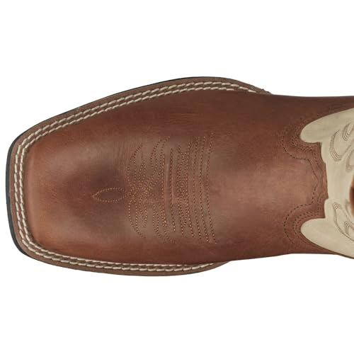 Image of Justin Canter 11 inch Western Boots for Men, Full Grain Leather, Woven Lining, Square Toe, Slip-Resistant Rubber Outsole
