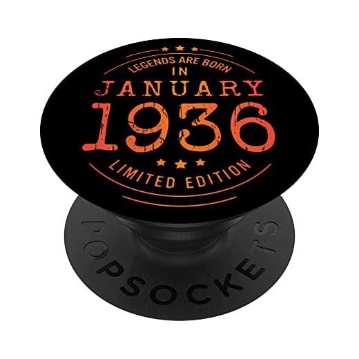 Cumpleaños Enero 1936 Edición Limitada Regalo January 1936 PopSockets PopGrip Intercambiable