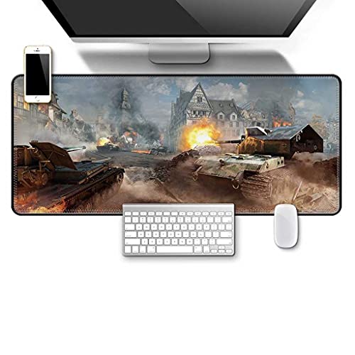 Tapis de souris gaming XXL 1000x500 mm char de combat en caoutchouc
