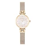 Diámetro de la caja:28mm VICTORIA HYDE Reloj Analogico para Mujer de Cuarzo con Correa en Acero Inoxidable
