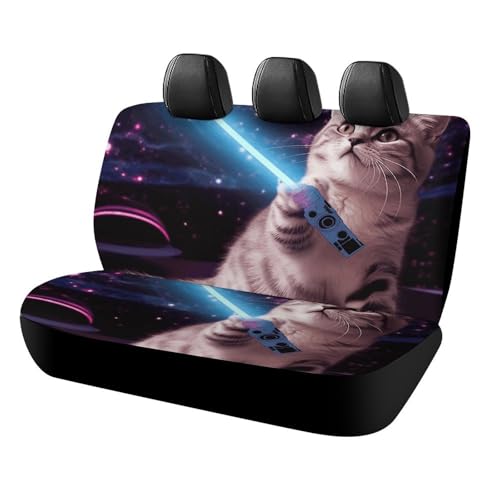 Housses de siège arrière de voiture pour voyager en famille avec votre chat spatial