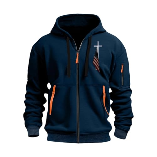 Full Zip Hoodies for Men Cross Religious Christian Graphic Shirt Long Sleeve Spring Sweatshirts with Zipper Pocket3