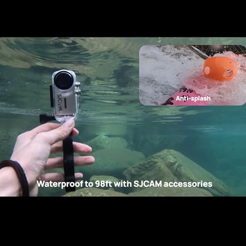 Image of SJCAM C110 Plus Action Camera with 4K Video, Gyro Stabilization, and Audio Recording, Bundle Including: 64GB Micro SD Card, Card Reader, Card Wallet, and USB‑C Adapter