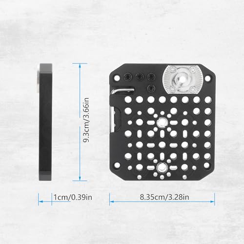 Plaque de base multi-trous pour appareil photo avec support réglable noir - 3
