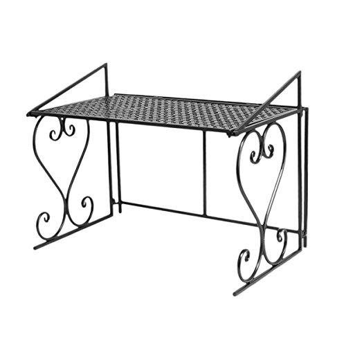 Dazone Metal Microwave Rack Shelf Kitchen Counter And Cabinet Shelf (Black) #TOP3