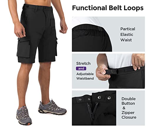 Wespornow Men's-Hiking-Shorts Tactical Shorts Lightweight-Quick-Dry-Outdoor-Cargo-Casual-Shorts For Hiking Cycling (Black,Xxl) #TOP1