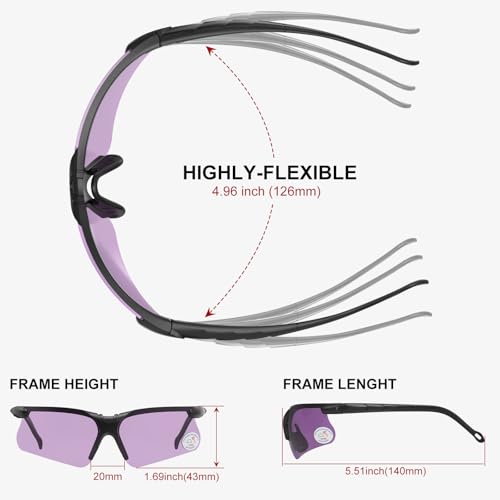Image of Shooting Glasses with Case-Safety Glasses Anti Fog | Z87.1 Certificated Impact Resistance Safety Glasses for Hunting Shooting Sports