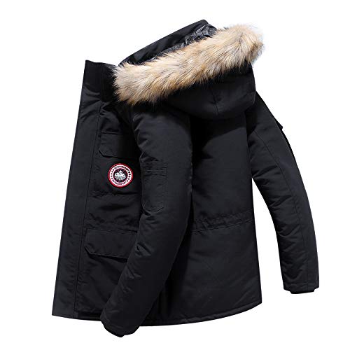 Mens Winter Jackets Fur Hooded Puffer Jacket Outwear Casual Outdoor Coats Jacket Thicken Warm Windproof Parka3