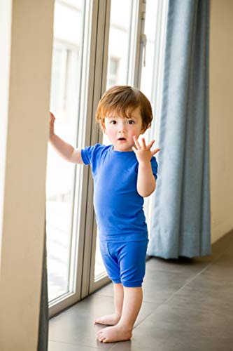 Vaenait Infant Toddler Kids Cooling Short Summer Viscose Pajamas Set Colorful Blue XS