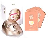 ECO FACE Near-infrared LED Photon Mask for Home LED Therapy - GOLD | 120 LED lights (60 Near-infrared & 60 Visible) | Electric Facial Skin Rejuvenation | Clinically Tested | Best Korean Skin care