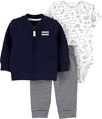 Image of Carter's Baby Boys' Cardigan Sets (Quilted/Navy, 9 Months)