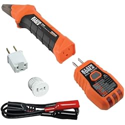 Klein Tools 80016 Circuit Breaker Finder Tool Kit with Accessories, GFCI Outlet Tester, 2-Piece Set, Includes Cat. No. ET310 and Cat. No. 69411