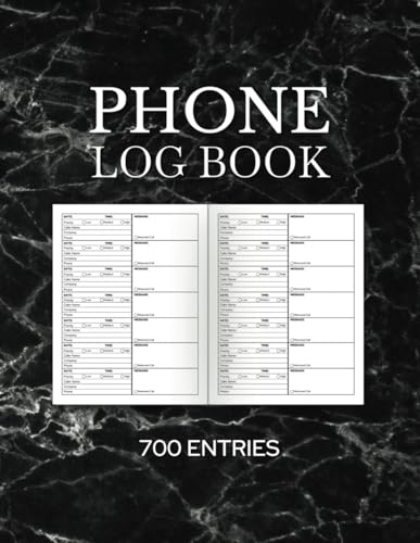 Phone Log Book for Home, Office, and Business: 700 Entries for Tracking Telephone Calls