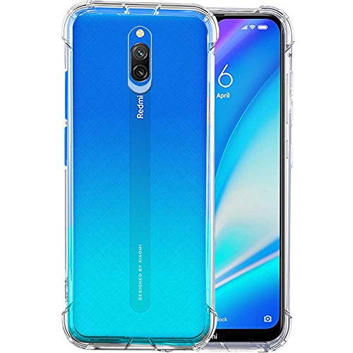 Image of COVERBLACK Rubber Back Cover for Mi Redmi8A Dual - M2001C3K3I - Transparent