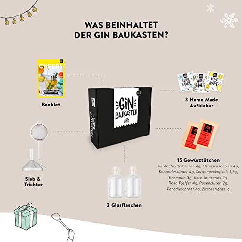 Just Spices Gin Set I Gin selber machen - 15 Hochwertige Botanicals und Gewürze + Rezepte I Geschenkset für Männer und… – Bild 5