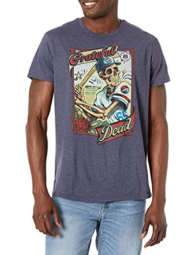T-shirt Grateful Dead Liquid Blue pour homme en coton imprimé rock