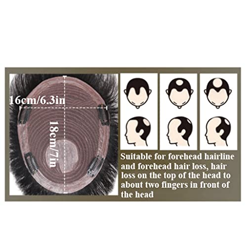 Fluffy Perucas masculinas bonitas de cabelo curto natural peruca de substituição de cabelo humano re