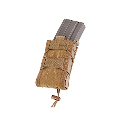 High Speed Gear Single Rifle Taco Pouch | Universal Rifle Magazine Holster | Rapid Response and MOLLE Compatible (Coyote, Two Pack)