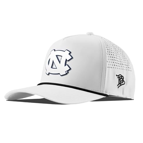 Branded Bills Officially Licensed x North Carolina Tar Heels White Black Rope 5-Panel UNC Team Logo Carolina White PVC