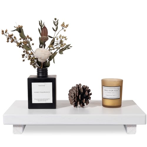 zoocatia Small Wood Tray Pedestal Stand Farmhouse Bathroom Decor Decorative