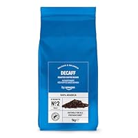 by Amazon Decaff 100% Arabica Intensità 2 – Delicato, Caffè Torrefatto In Grani Decaffeinato, 1kg