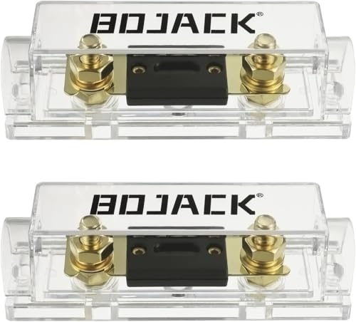 BOJACK 0/2/4 Gauge ANL Fuse Holder and 125 Amp ANL Fuses for 0 2 4 8 Gauge AWG Block Automotive Fuse Holder 125A (Pack of 2)