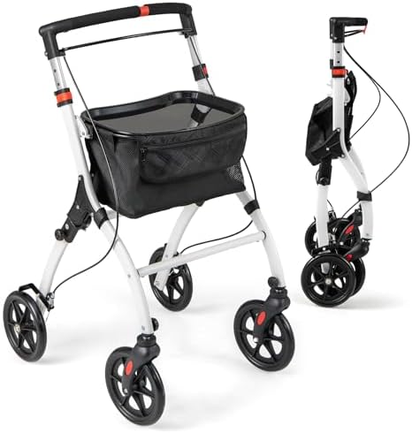 RELAX4LIFE Andador para Ancianos Plegable con Altura Ajustable 90...