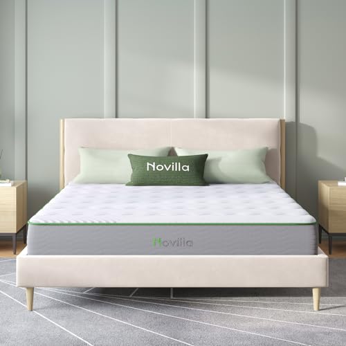 Novilla Colchones 90x190, Colchón de Muelles Ensacados, Colchón de Espuma Híbrido, Altura 20 cm,...