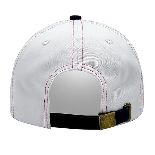 Gorra de béisbol patriótica USA bordada blanca y azul marino miniatura 3