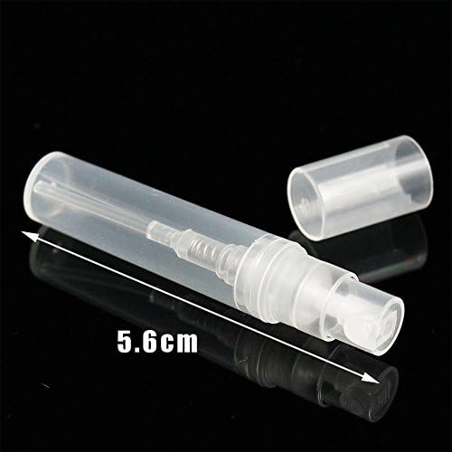 30 Pieces 2ml Atomizer Plastic Bottle Travel Mist Spray Bottles Refillable Perfume Empty Sample Bottle Sprayer for Travel Party Portable Cosmetic Makeup Tool, Clear