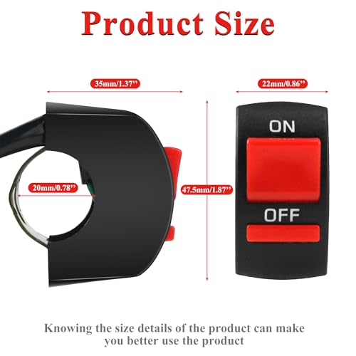 Image of 3PCS 7 /8 Dirt Bike Kill Switch for Predator 212cc Mini Bike | On Off 196cc 97cc Coleman CT100U CT200U BT200X Baja Warrior MB200 DB30 Motovox CRF50 XR50 TaoTao Coolster Apol
