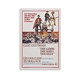 The Good The Bad and The Ugly 1966 Movie Poster for Bedroom Aesthetic Wall Decor Canvas Wall Art Gift 12x18inch(30x45cm)
